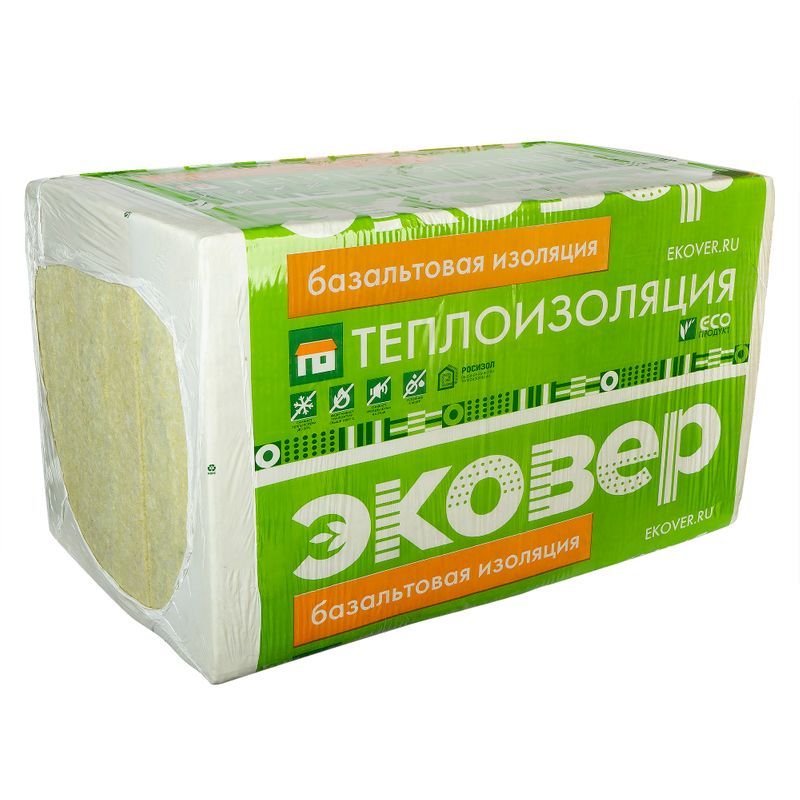 Утеплитель Эковер Стандарт 50 базальтовая плита 1000х600х100мм
