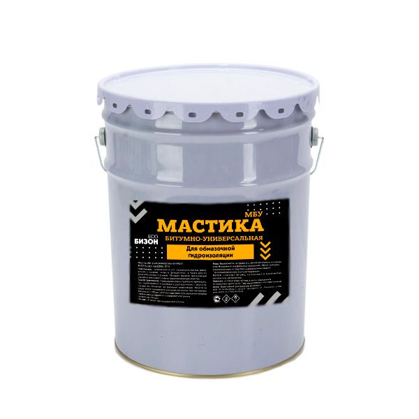 Мастика Бизон битумная универсальная гидроизоляционная 20 кг Бизон