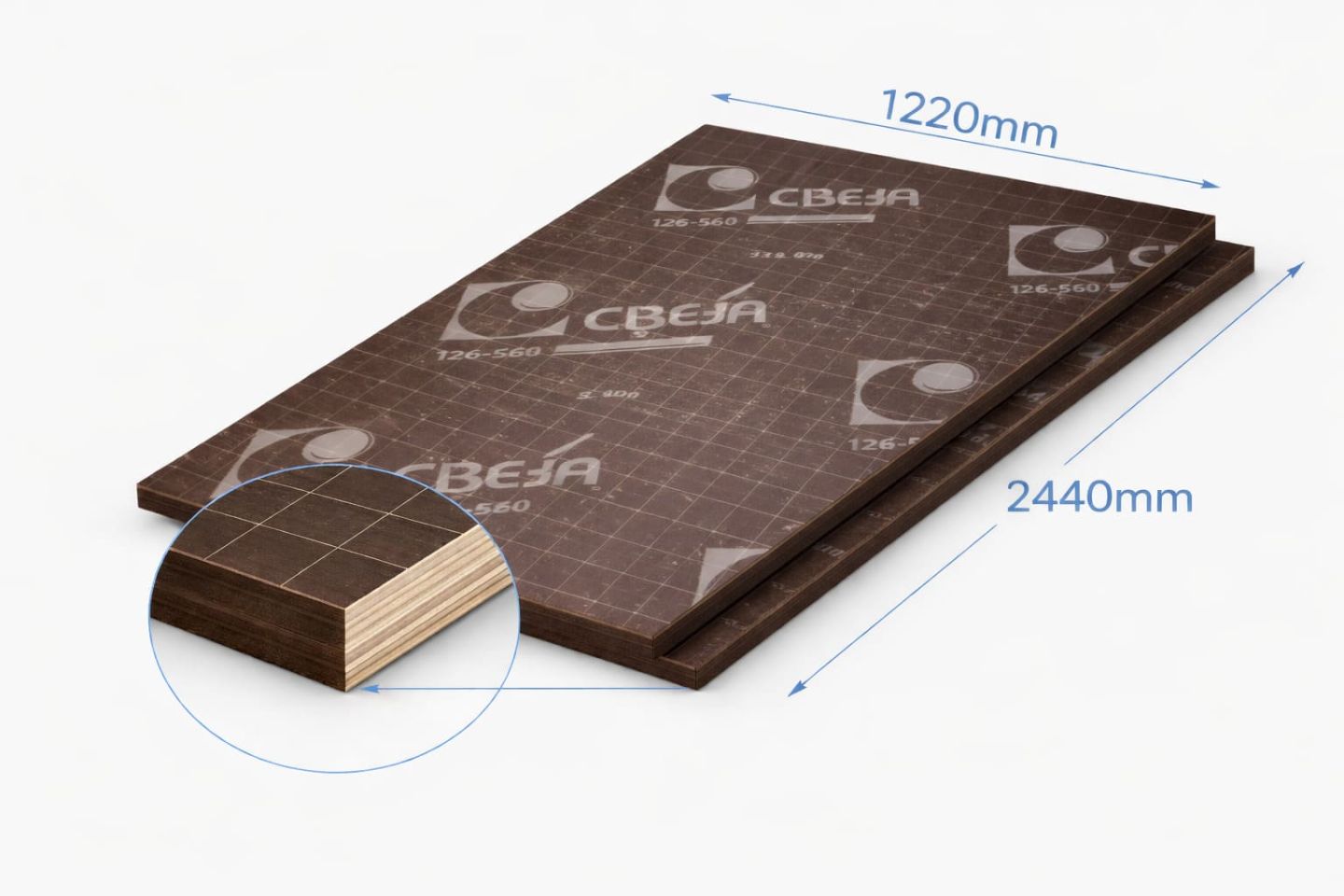 Фанера ФОФ ламинированная 18мм 2440х1220 мм сорт 1/2 березовая DECK 350